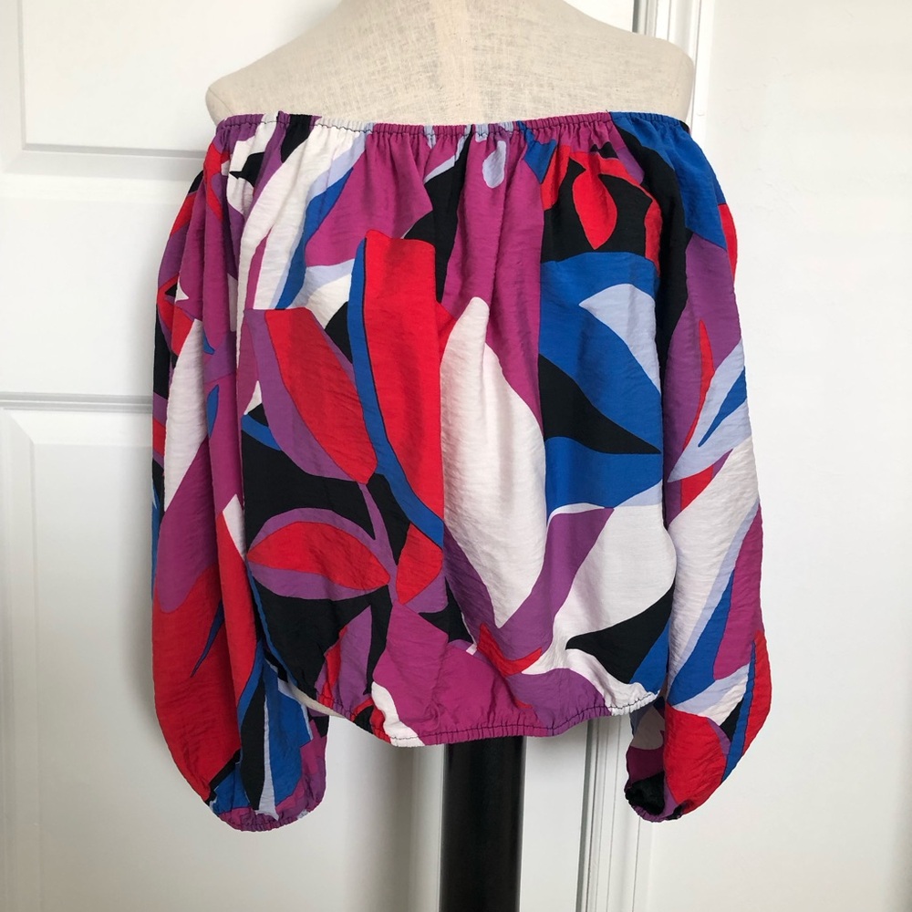 Nine West Colorful Floral Blouse